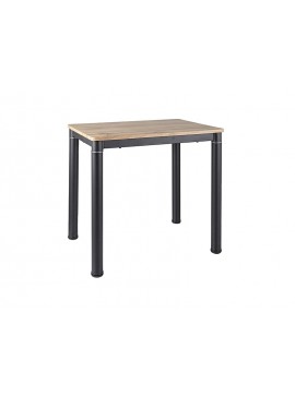 STÓŁ DAMAR DĄB ARTISAN/CZARNY MAT 80X60 DIOMMI-80-3664