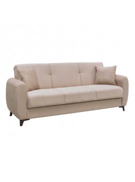 WOODWELL DARIO Καναπές – Κρεβάτι με Αποθηκευτικό Χώρο, 3Θέσιος Ύφ.Cappuccino Sofa:210x80x75 Bed:180x100cm Ε9931,2