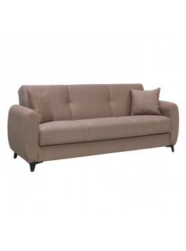 WOODWELL DARIO Καναπές – Κρεβάτι με Αποθηκευτικό Χώρο, 3Θέσιος Ύφασμα Καφέ Sofa:210x80x75 Bed:180x100cm Ε9931,3