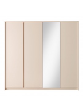 Ντουλάπα Dast Μπεζ Τετράφυλλη 223x210x55cm