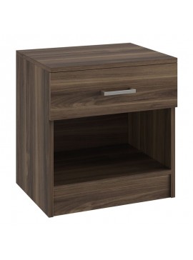 WOODWELL LIFE-W Κομοδίνο με 1 Συρτάρι, Απόχρωση Καρυδί  45x35x47cm Ε757,1