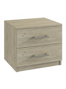 WOODWELL LIFE-W Κομοδίνο με 2 Συρτάρια, Απόχρωση Sonoma 48x40x41cm Ε756,2