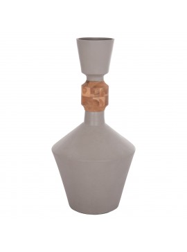 ΔΙΑΚΟΣΜΗΤΙΚΟ ΒΑΖΟ ΔΑΠΕΔΟΥ NEBULA HM4661.03 FIBER CEMENT ΓΚΡΙ--ΞΥΛΟ ΤΕΑΚ Φ60x115Υεκ.