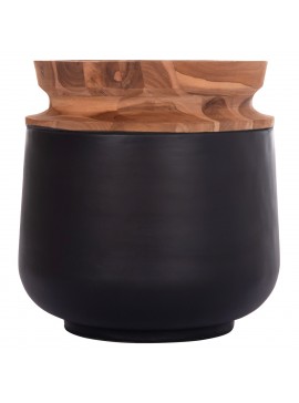 ΔΙΑΚΟΣΜΗΤΙΚΟ ΒΑΖΟ ΔΑΠΕΔΟΥ LINTER HM4662.01L FIBER CEMENT ΜΑΥΡΟ--ΞΥΛΟ ΤΕΑΚ Φ41x47Υεκ.