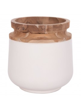 ΔΙΑΚΟΣΜΗΤΙΚΟ ΒΑΖΟ ΔΑΠΕΔΟΥ LINTER HM4662.02L FIBER CEMENT ΛΕΥΚΟ--ΞΥΛΟ ΤΕΑΚ Φ41x47Υεκ.