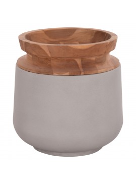 ΔΙΑΚΟΣΜΗΤΙΚΟ ΒΑΖΟ ΔΑΠΕΔΟΥ LINTER HM4662.03L FIBER CEMENT ΓΚΡΙ--ΞΥΛΟ ΤΕΑΚ Φ41x47Υ