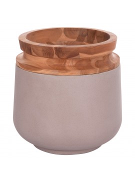 ΔΙΑΚΟΣΜΗΤΙΚΟ ΒΑΖΟ ΔΑΠΕΔΟΥ LINTER HM4662.05L FIBER CEMENT ΓΚΡΙ ΜΑΤ--ΞΥΛΟ ΤΕΑΚ Φ41x47Υεκ