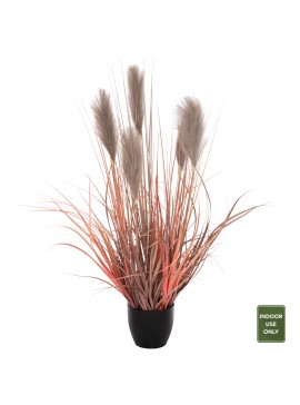 ΔΙΑΚΟΣΜΗΤΙΚΟ ΣΥΝΘΕΤΙΚΟ ΦΥΤΟ ΣΕ ΓΛΑΣΤΡΑ GRASS+FEATHER Φ14,5x12,5-86Υ εκ. HM4015