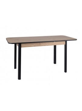 STÓŁ DIEGO II DĄB ARTISAN / CZARNY 120(160)x68 DIOMMI-80-3612