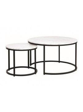ŁAWA DION BIAŁY EFEKT MARMURU/CZARNY (ZESTAW) DIOMMI-80-3147