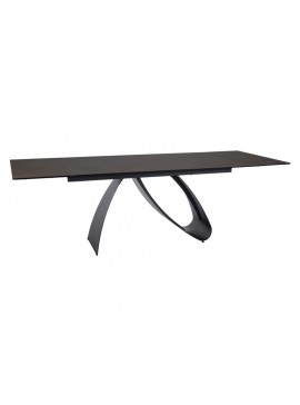 STÓŁ DIUNA CERAMIC BRĄZ OSSIDO BRUNO / CZARNY MAT (160-240)X90 DIOMMI-80-3590