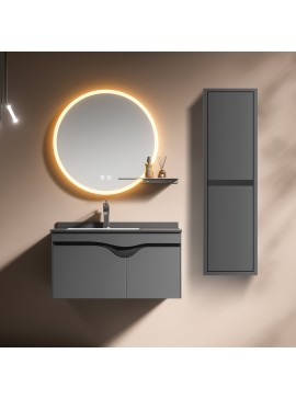 Σετ Επίπλου DIVA 80 cm Κόντρα Πλακέ Θαλάσσης (Plywood) χρ. ΑΝΘΡΑΚΙ 9SDIV080ANTH