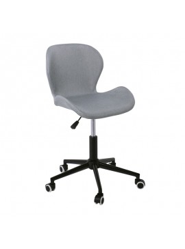 WOODWELL DOT Καρέκλα Γραφείου, Βάση Μέταλλο Βαφή Μαύρο, Ύφασμα Γκρι ( Συσκ.2 ) 48x49x75/85cm ΕΟ200,4