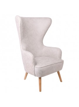 WOODWELL Ε7137,6DOVELA Πολυθρόνα - Μπερζέρα Ύφασμα Εκρού 77x82x120cm Ε7137,6