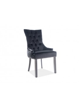 Επενδυμένη καρέκλα τραπεζαρίας Edward 56x44x98 ξύλινα μαύρα πόδια/μαύρο βελούδο bluvel 19 DIOMMI EDWARDVCC19 DIOMMI80-1663
