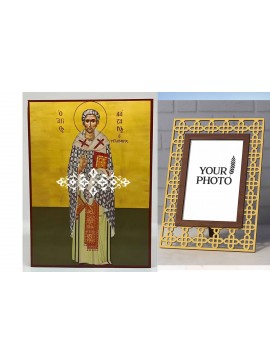 Σετ των 2 Εικόνα Ορθοδοξίας Πολυτελείας  με  σχεδιο Σταυρούς μαζι με  Βάση σε  8 χρώματα με περίγραμμα χρυσό σε ξύλο Plywood (Πλακάζ)   με  βάση Εικόνα Άγιος Λάζαρος ο τετραήμερος Χειροποίητη Ελληνορθόδοξη , Κρεμαστή πλάκα βυζαντινής τέχνης, χριστιανική τ