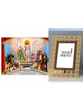 Εικόνα Ορθοδοξίας Πολυτελείας  με  σχεδιο Σταυρούς μαζι με  Βάση σε  8 χρώματα με περίγραμμα χρυσό σε ξύλο Plywood (Πλακάζ)   με  βάση Εικόνα Ανάσταση Χριστού Χειροποίητη Ελληνορθόδοξη , Κρεμαστή πλάκα βυζαντινής τέχνης, χριστιανική τέχνη Διάσταση 10x7 cm