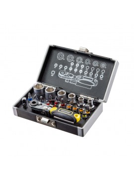 TOP MASTER Σετ καστάνια 26τεμ. με καρυδάκια 1/4'' & μύτες 330157