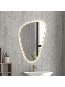 KARAG  ELENA Καθρέπτης με κρυφό φωτισμό ELENA Gold KARAG 68x100x24cm KARAG-5907546876029