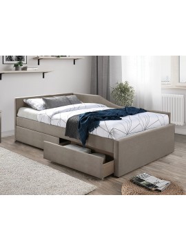 ŁÓŻKO ELIOT VELVET 120X200 C. BEŻ TAP. 228 DIOMMI-80-3606