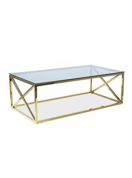 ELISE ΤΡΑΠΕΖΙ ΚΑΙ SMOKE GLASS / ΧΡΥΣΟ 120X60 DIOMMI ELISEAZLC DIOMMI-80-1763