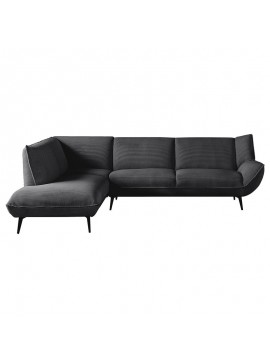 WOODWELL EMERALD Καναπές Σαλονιού Δεξιά Γωνία, Ύφασμα Κοτλέ Ανθρακί 274x203x82cm H.88cm Ε9419,31