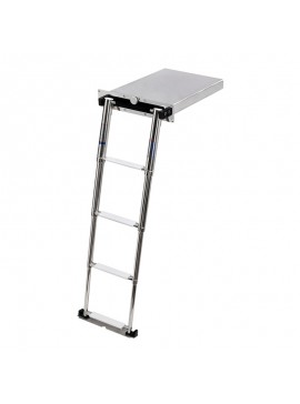 Πτυσσόμενη σκάλα σε Κουτί Inox με 3 Σκαλιά FOUR-14128