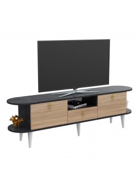 Intrahome ΕΠΙΠΛΟ ΤΗΛΕΟΡΑΣΗΣ SCASABLANCAINCASABLANCALTCASABLANCAIE-GERCASABLANCALTCASABLANCAIRUDE ΜΕΛΑΜΙΝΗ ΣΕ ΜΑΥΡΟ ΜΑΡΜΑΡΟ & ΣΟΝΑΜΑ-ΛΕΥΚΑ ΠΟΔΙΑ 180x36x53Υεκ. intraho-1726484