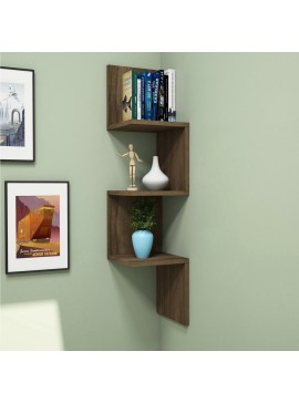 ΕΠΙΤΟΙΧΙΑ ΓΩΝΙΑΚΗ ΡΑΦΙΕΡΑ ILLUSION HM8935.11 ΜΕΛΑΜΙΝΗ ΣΕ ΣΚΟΥΡΟ ΦΥΣΙΚΟ 25x25x105,4Υεκ.