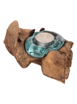 ΕΠΙΤΡΑΠΕΖΙΟ ΔΙΑΚΟΣΜΗΤΙΚΟ ΓΙΑ ΚΕΡΙ (1 ΘΕΣH) HM4283 ΜΑΣΙΦ ΞΥΛΟ ΤΕΑΚ & ΓΥΑΛΙ-ΦΥΣΙΚΟ