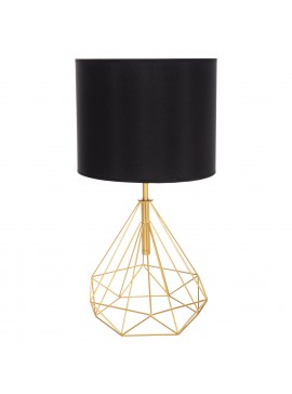 ΕΠΙΤΡΑΠΕΖΙΟ ΦΩΤΙΣΤΙΚΟ GEILO HM7416.12 ΧΡΥΣΟ ΜΕΤΑΛΛΙΚΟ--ΜΑΥΡΟ PVC ΚΑΠΕΛΟ Φ25x48,5Υεκ.