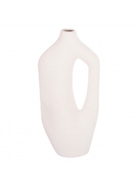 ΕΠΙΤΡΑΠΕΖΙΟ ΚΕΡΑΜΙΚΟ ΔΙΑΚΟΣΜΗΤΙΚΟ ROOK HM4629.01 ΥΠΟΛΕΥΚΟ ΚΡΥΣΤΑΛΛΙΚΟ Φ18x17Υεκ