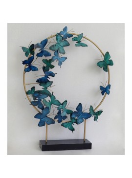 ΕΠΙΤΡΑΠΕΖΙΟ ΜΕΤΑΛΛΙΚΟ ΔΙΑΚΟΣΜΗΤΙΚΟ HM7176 ΜΑΥΡΟ ΧΡΥΣΟ 33x8x47Y εκ.