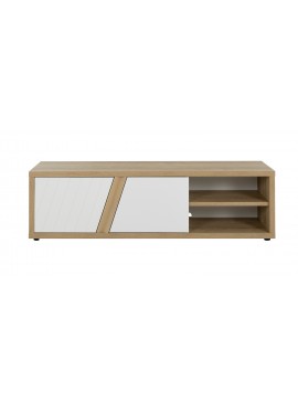 Insi Epura έπιπλο τηλεόρασης με 2 πόρτες 162x40x47εκ. Silva Oak / Λευκό  015.GM05 