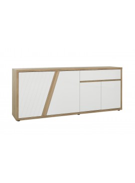 Insi Epura μπουφές με 4 πόρτες και 1 συρτάρι 213x45x87εκ. Silva Oak / Λευκό  009.GM15 