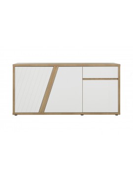 Insi Epura μπουφές με 3 πόρτες και 1 συρτάρι 185x45x87εκ. Silva Oak / Λευκό  009.GM16 