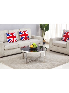 Τραπεζάκι σαλονιού EVA SILVER Φ82x40 DIOMMI 32-013 