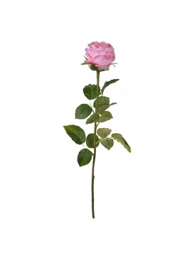 Artekko Faux Τεχνητό Τριαντάφυλλο Πλαστικό Ύφασμα Ροζ (16x8.5x73)cm Artekko F29352-PINK