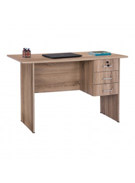 Freebox ΓΡΑΦΕΙΟ ΜΕΛΑΜΙΝΗΣ HAYDEN 120x60x75Υεκ. ΜΕ 3 ΣΥΡΤΑΡΙΑ ΣΕ ΧΡΩΜΑ SONAMA FB92268.02
