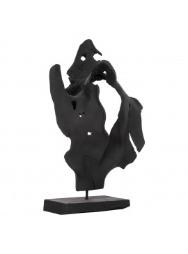 ΕΠΙΤΡΑΠΕΖΙΟ ΔΙΑΚΟΣΜΗΤΙΚΟ FB97714 ΑΠΟ ΜΑΣΙΦ ΞΥΛΟ ΤEAK ΜΑΥΡΟ 26Χ16Χ70Y ΕΚ.