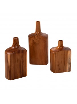 ΔΙΑΚΟΣΜΗΤΙΚA ΜΠΟΥΚΑΛΙΑ ΣΕΤ 3ΤΜΧ FB97716 ΑΠΟ ΜΑΣΙΦ ΞΥΛΟ ΤEAK ΚΑΡΥΔΙ