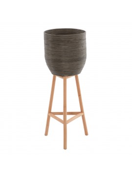 ΓΛΑΣΤΡΑ ΑΠΟ RATTAN ΚΑΙ BAMBOO FB97724 36Χ35Χ95Yεκ.ΦΥΣΙΚΟ - ΠΡΑΣΙΝΟ