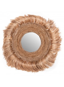 ΚΑΘΡΕΠΤΗΣ ΤΟΙΧΟΥ ΣΤΡΟΓΓΥΛΟΣ ΜΕ ΠΛΑΙΣΙΟ ΑΠΟ ΙΝΕΣ ΑΜΠΑΚΑ ΣΕ ΦΥΣΙΚΟ 85x17x85Yεκ.FB97742