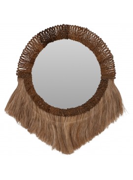 ΚΑΘΡΕΠΤΗΣ ΤΟΙΧΟΥ ΣΤΡΟΓΓΥΛΟΣ ΜΕ ΙΝΕΣ ΑΜΠΑΚΑ ΣΕ ΧΡΩΜΑ ΦΥΣΙΚΟ 70x4x90Yεκ.FB97804