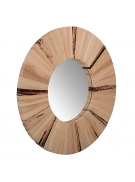 ΚΑΘΡΕΠΤΗΣ ΤΟΙΧΟΥ ΣΤΡΟΓΓΥΛΟΣ FB97838 ΠΛΑΙΣΙΟ ΙΝΕΣ ΦΟΙΝΙΚΑ ΦΥΣΙΚΟ ΧΡΩΜΑ Φ80x4εκ.