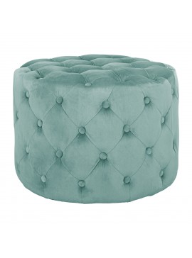 ΣΚΑΜΠΟ KASSIE ΦΥΣΤΙΚΙ ΒΕΛΟΥΔΟ ΤΥΠΟΥ CHESTERFIELD FB98406.07 Φ60X43Υ εκ.