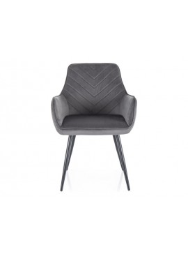 KRZESŁO FIG VELVET CZARNY STELAŻ/SZARY BLUVEL 14 DIOMMI-80-3890