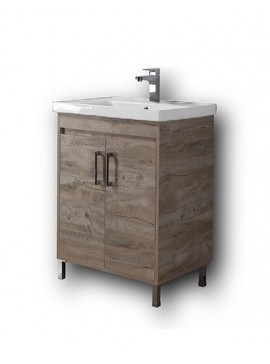 Πάγκος SAVINA NATURAL OAK 65 3BSA065NO0 63X44X86, Νιπτήρας 65x46  3BSA065NO0