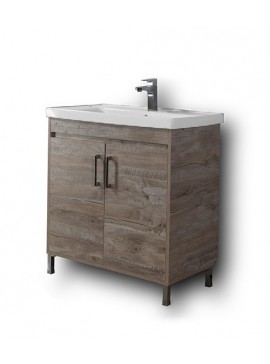 Πάγκος SAVINA NATURAL OAK 80 3BSA080NO0	78X44X86, Νιπτήρας 80x46S  3BSA080NO0