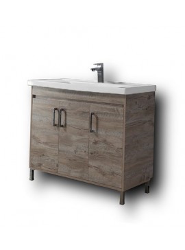 Πάγκος SAVINA NATURAL OAK 100 3BSA100NO0 99X44X86, Νιπτήρας 100x46  3BSA100NO0